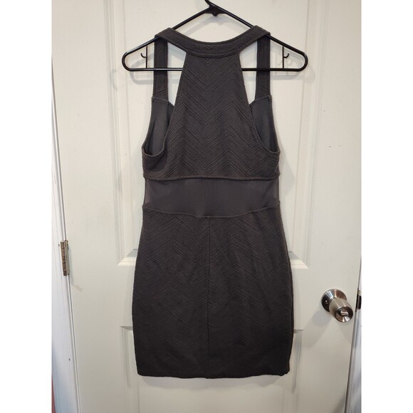 Women's Free People Textured Mesh Mini Dress Gray Medium - Picture 4 of 7
